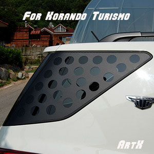 [ Korando Turismo auto parts ] DQuarter Glass 3D Carbon Fabric Decal Sticker Made in Korea